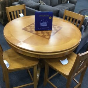 Poker Game Table with 4 Chairs