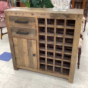 Repurposed Wood Wine Cabinet