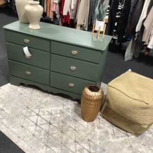 Green 6 Drawer Dresser