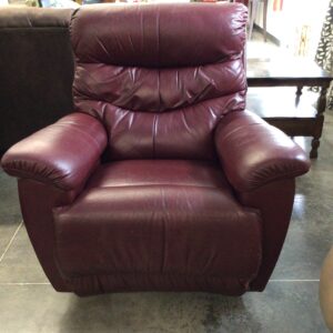 Red Leather La-z-boy Swivel Rocker Recliner