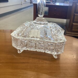 Vintage Glass Box with Lid