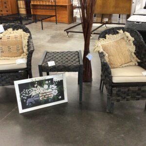 Patio Set - 2 Chairs & Ottomans & 1 Table