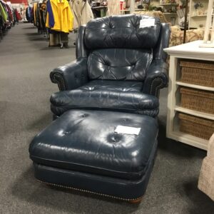 Classic Leather INC. Chair with Ottoman