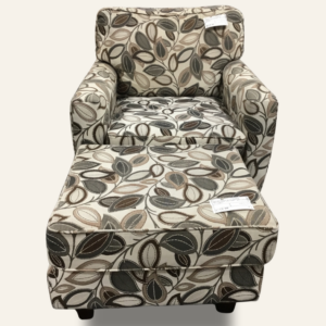 Chair with Matching Ottoman