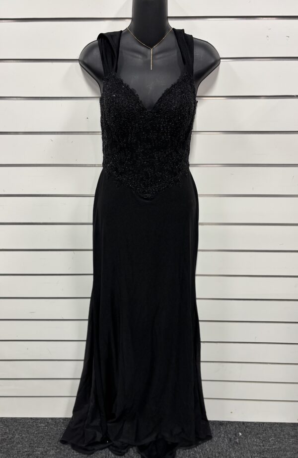 chinese dress ladies Women's (14) BETSY ADAM Long Dress Black – JAWSBOT main image 1