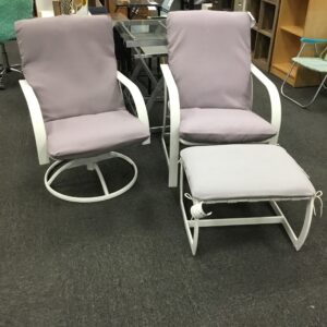 Patio Chair with Ottoman