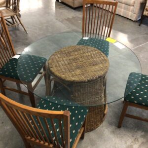 Wicker Table with 4 Chairs