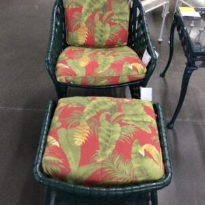 Green Chair with Ottoman