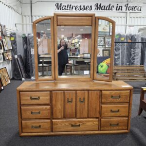 Wooden Dresser with Mirror