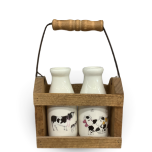 2 Decor Bottles in a Basket