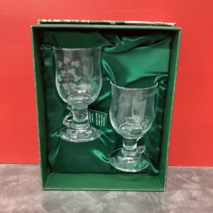 2 Eamon Etch Glasses Irish Dublin