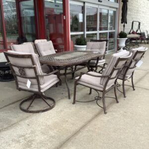 Oval Patio Table with 6 Chairs