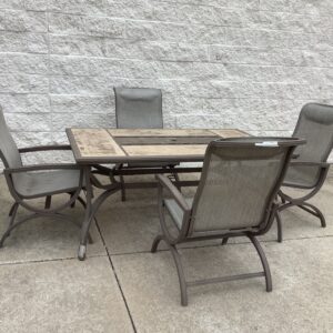 Tile Patio Table with 4 Chairs