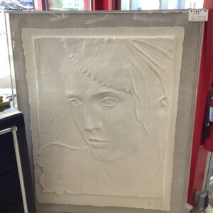 White Large Face Art Gallery Wall Art