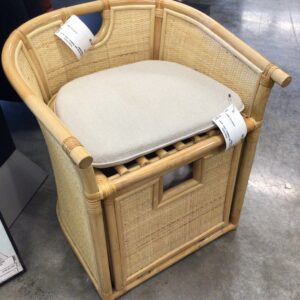 Vintage Rattan Chair with Storage