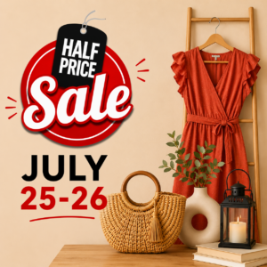 Stuff Etc Half Price Sale Returns July 25 & 26