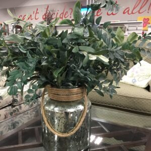 Short Vase with Greenery