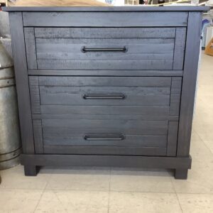 dark grey distressed dresser American Woodcrafters Stonebrook Antique Gray Dresser