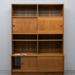 Mid Century Danish Teak Wood Bookcase