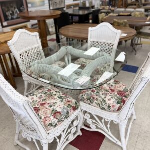 Wicker Table with 4 Chairs