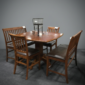 Square Dining Table with 2 Benches & 2 Chairs