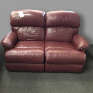 Red Leather Love Seat