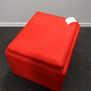 Red Storage Ottoman