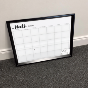 Dry Erase Calendar