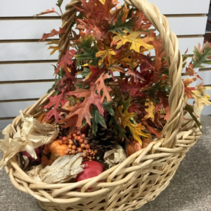 Basket with Leaves